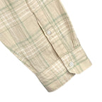 Vince Shirt Men's 2XL Classic Fit Linen Blend Long Sleeve Button-Up Shirt Beige