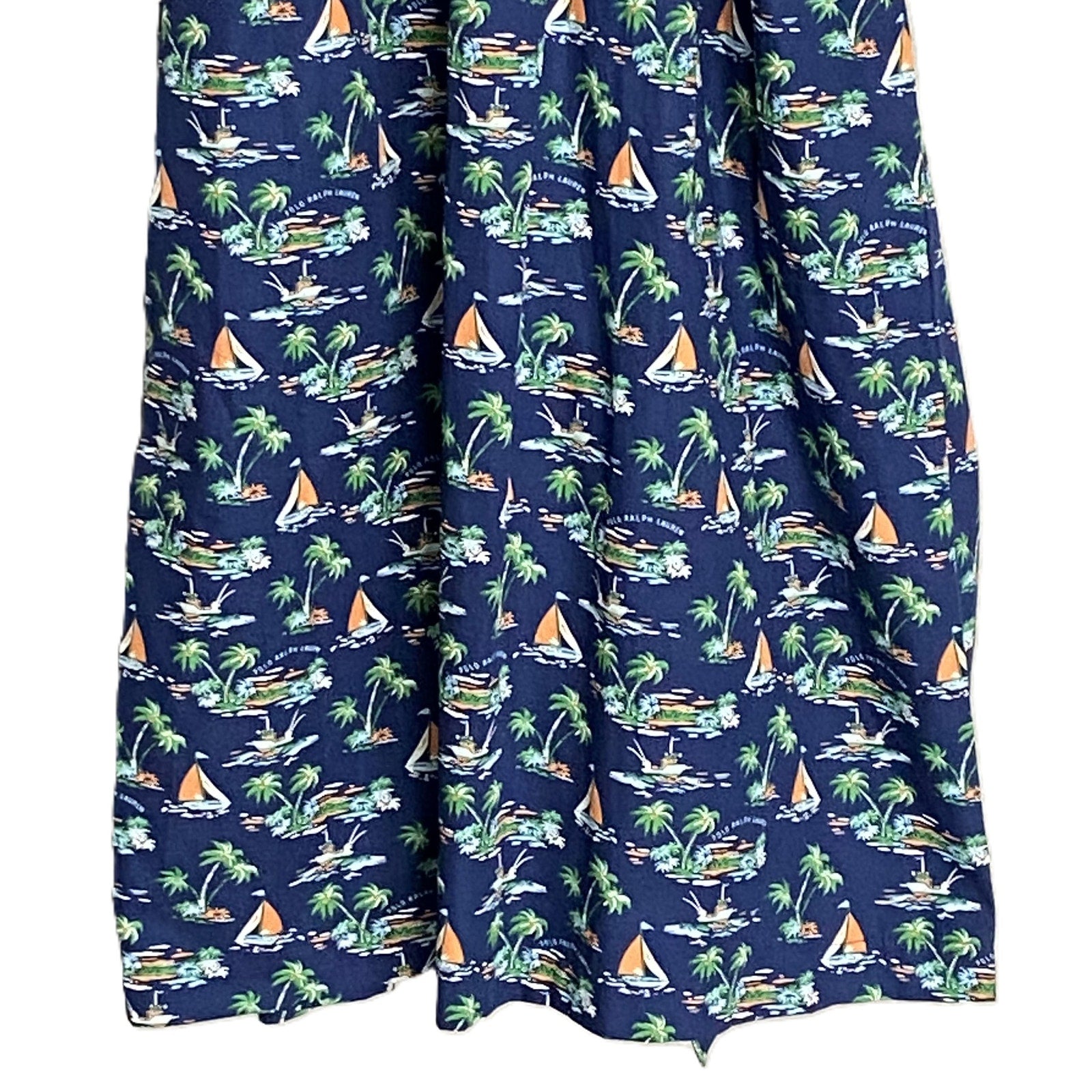 Polo Ralph Lauren Sleepwear Men's Cotton Robe Small/Medium Blue Tropical