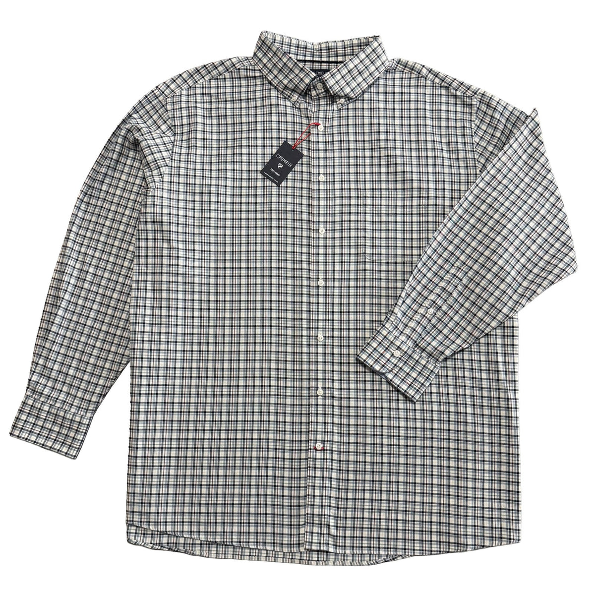 Daniel Cremieux Dress Shirt Men's 3XT Big & Tall Button-Down Stretch Check