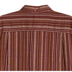 Liverpool Los Angeles Shirt Men's Large Button-Down Short Sleeve Brick Stripe