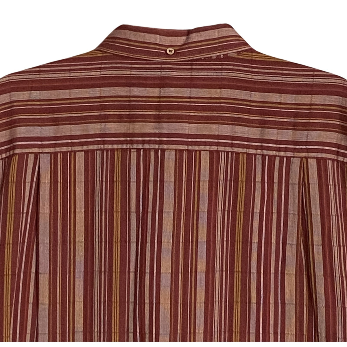 Liverpool Los Angeles Shirt Men's Large Button-Down Short Sleeve Brick Stripe