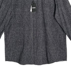 Boss Performance Shirt Men's XXL Slim Fit Long Slv Black/White Herringbone