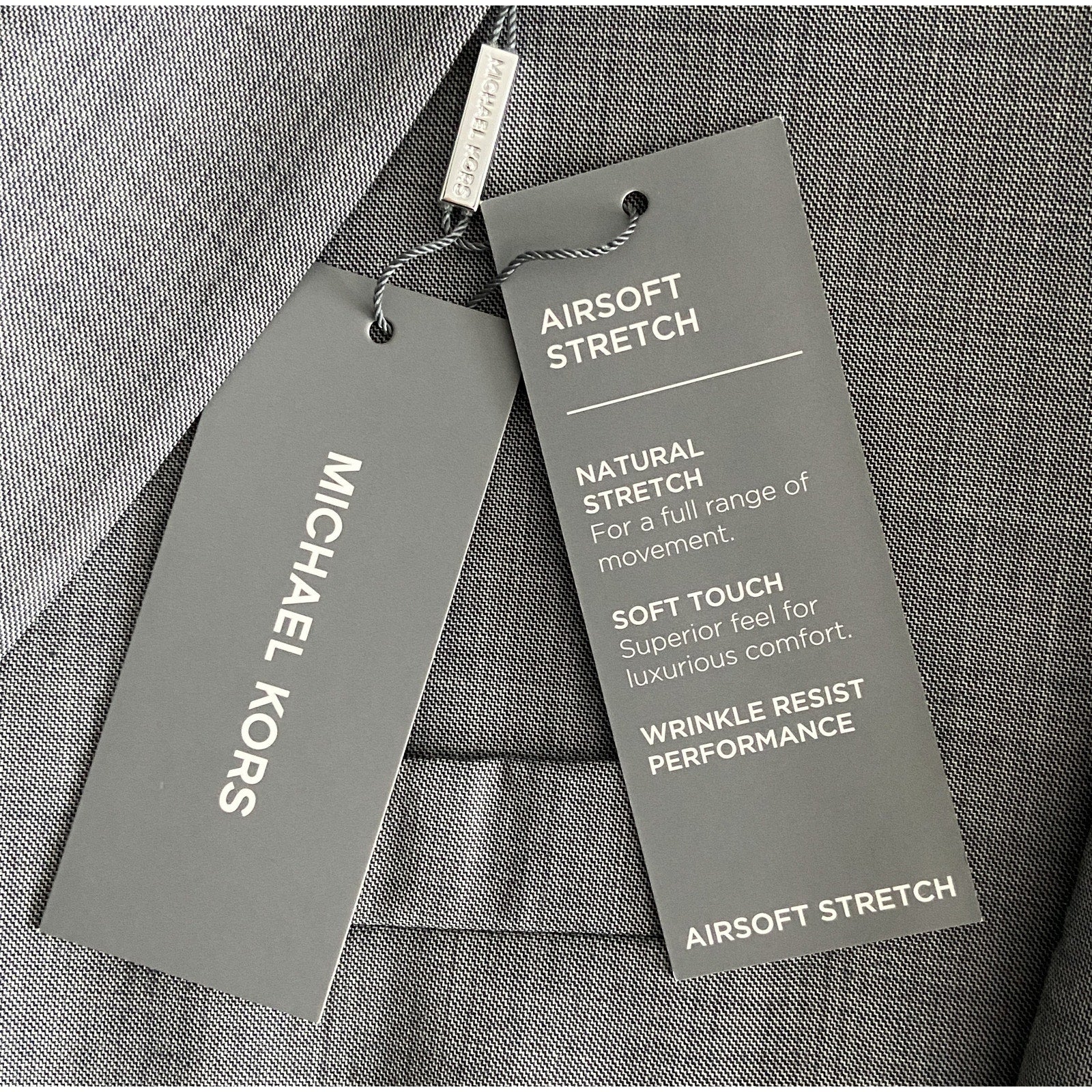 Michael Kors Suit Jacket Men's 50 Long Modern Fit Wool Blend Light Grey