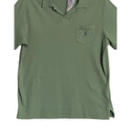 Polo Ralph Lauren Shirt Men's Large Buttonless Polo Cotton Linen Blend Green