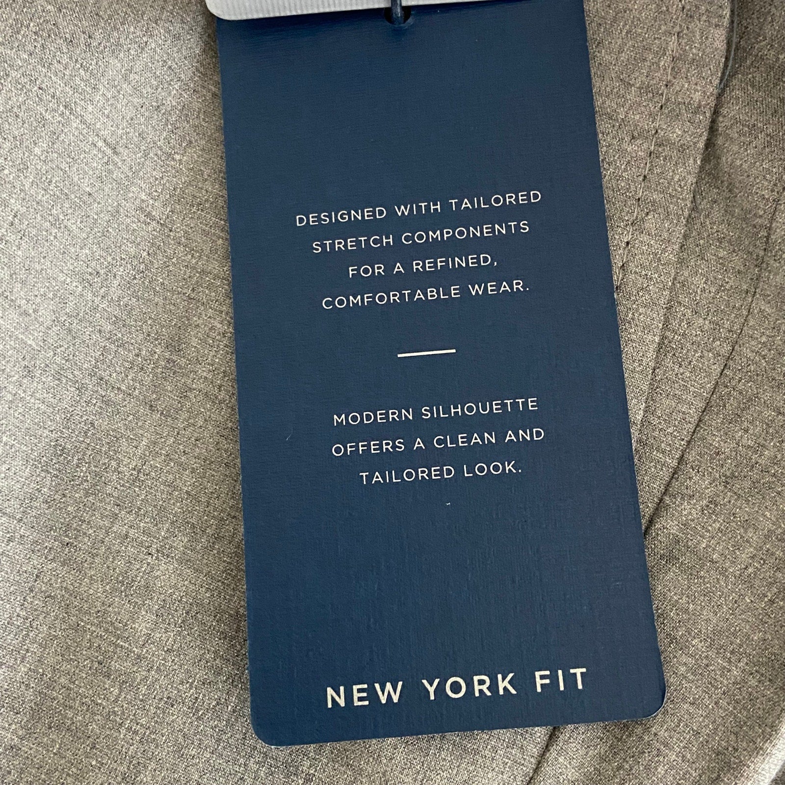 Hart Schaffner Marx Pant Men's 42x30 Dress Pant Platinum New York Fit Gray