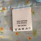 Quieti Shirt Men's XL Short Sleeve Button-Down Beach / Floral Theme Print