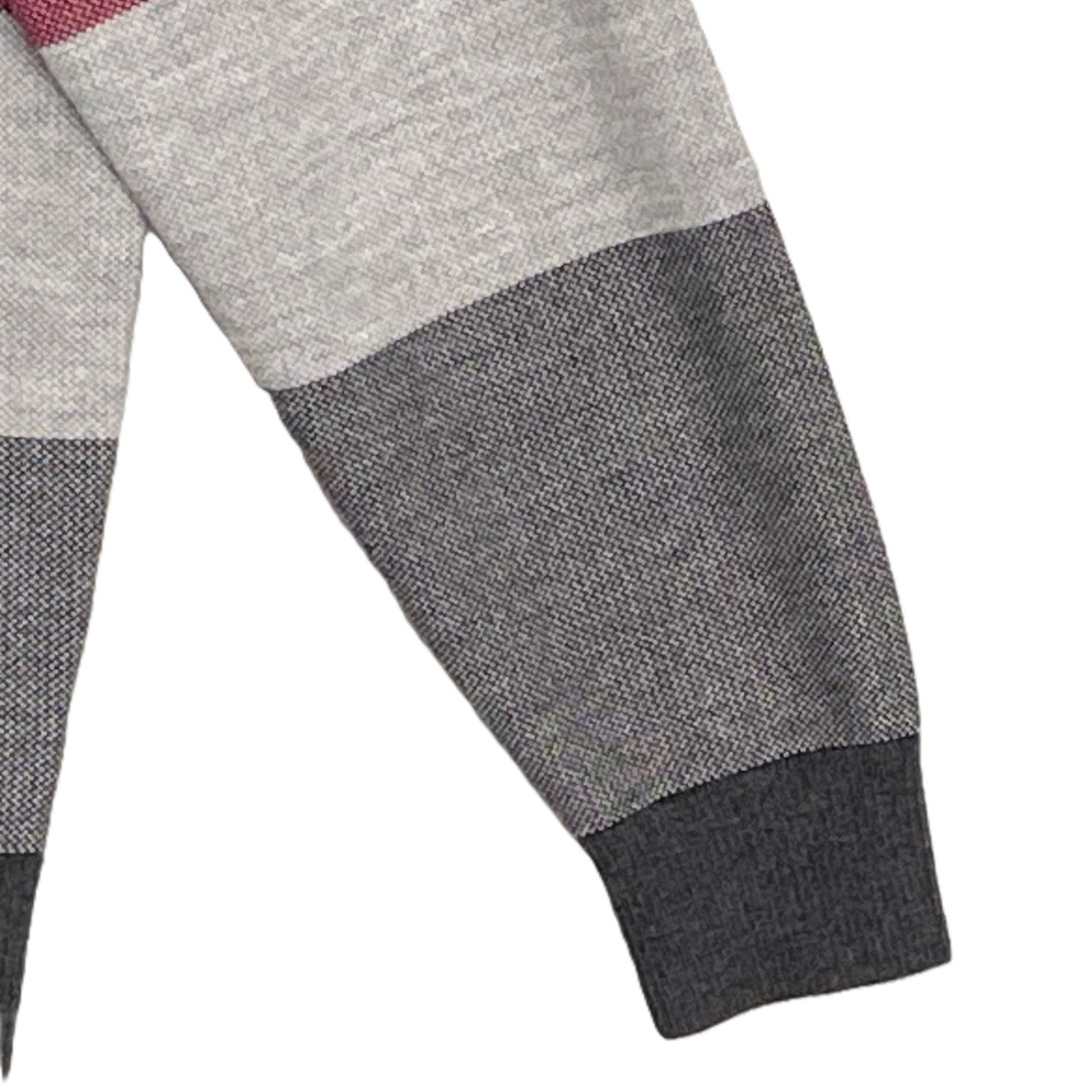 Daniel Cremieux Pullover Sweater Men's XL Fine Merino Wool Gray Burgundy