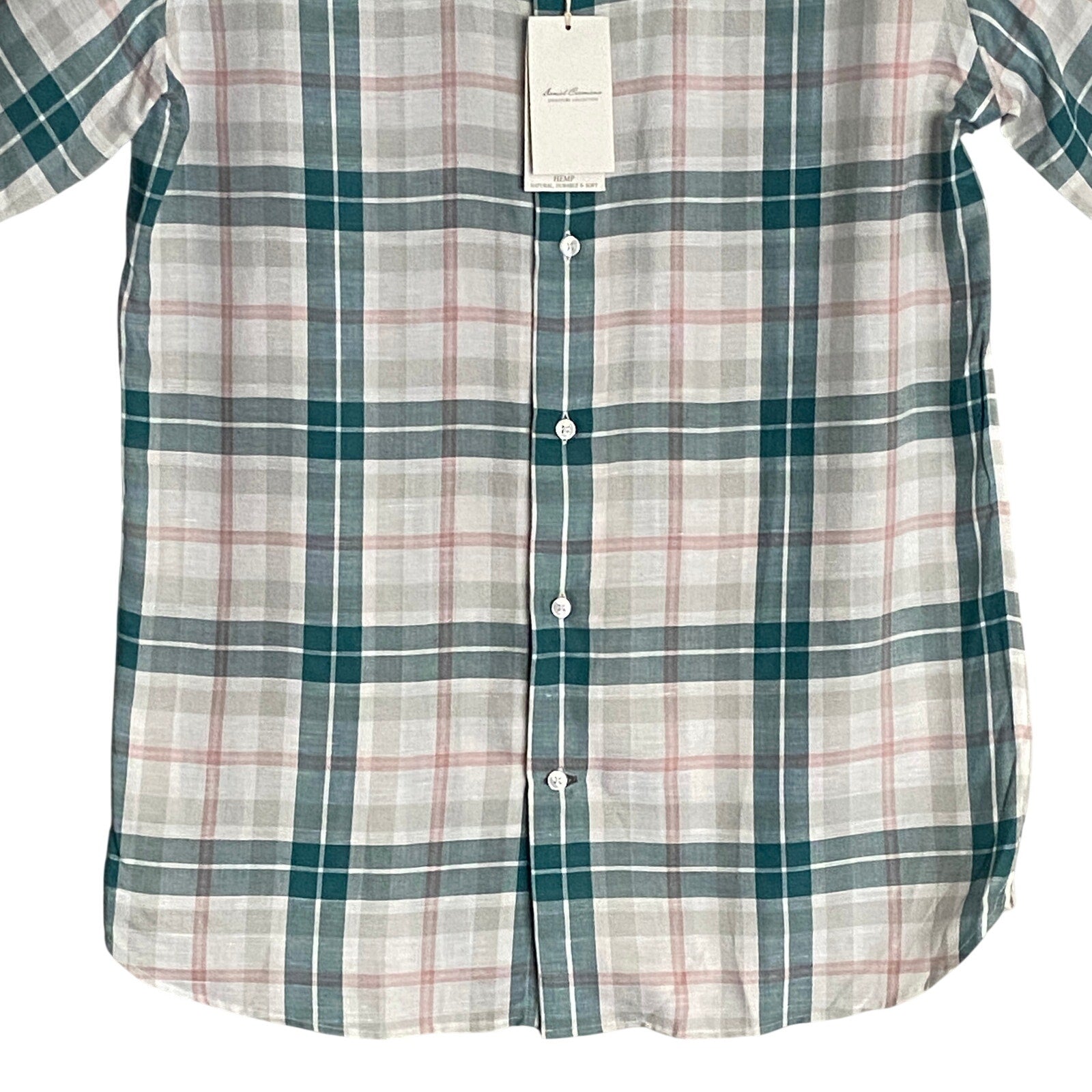 Daniel Cremieux Shirt Men's Small Signature Collection Button-Up Hemp Blend
