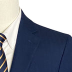 Michael Kors Men's 38 Regular Sport Coat Stretch Blue Herringbone