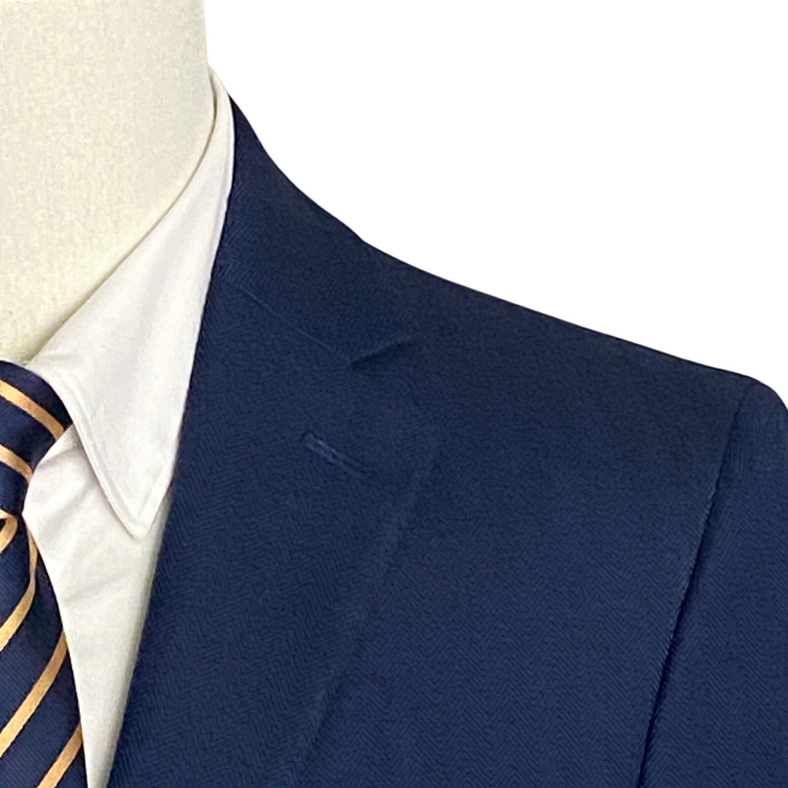 Michael Kors Men's 38 Regular Sport Coat Stretch Blue Herringbone