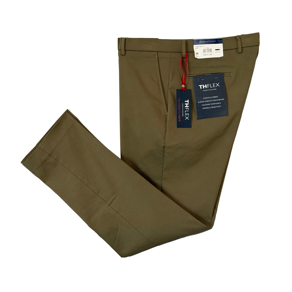 Tommy Hilfiger Dress Pants Men's 36"x32" THFlex Tate Stretch Waistband Sage
