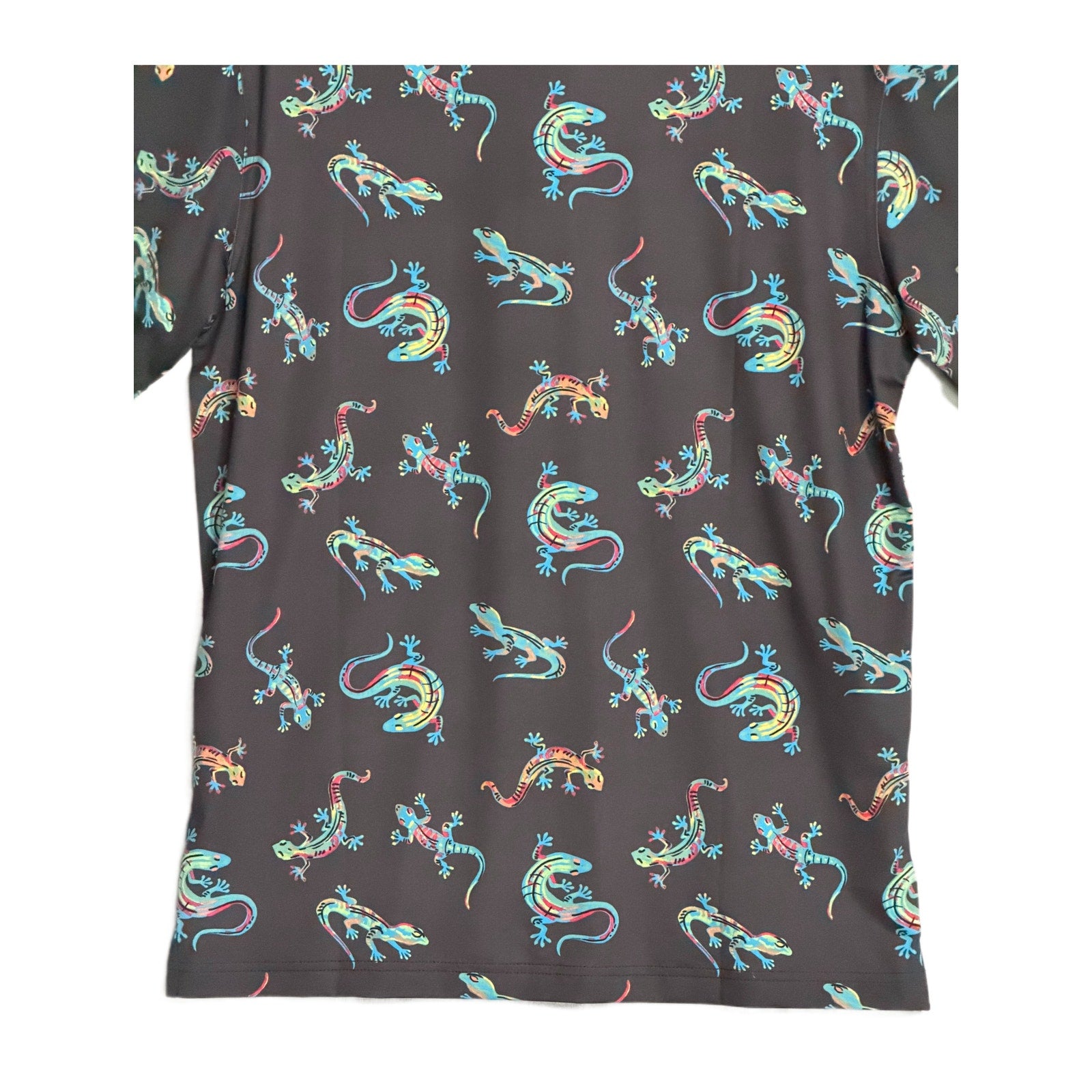 Chubbies Performance Polo Shirt Men's Small "The Busy Lizard" Short Sleeve
