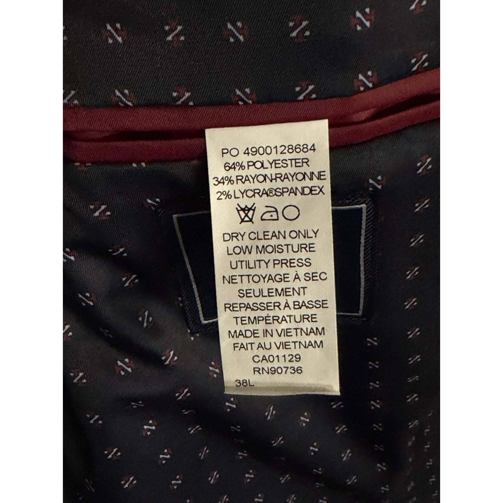 IZOD Suit Coat Men's 38 Long Suit Jacket Isaac Stretch Solid Black