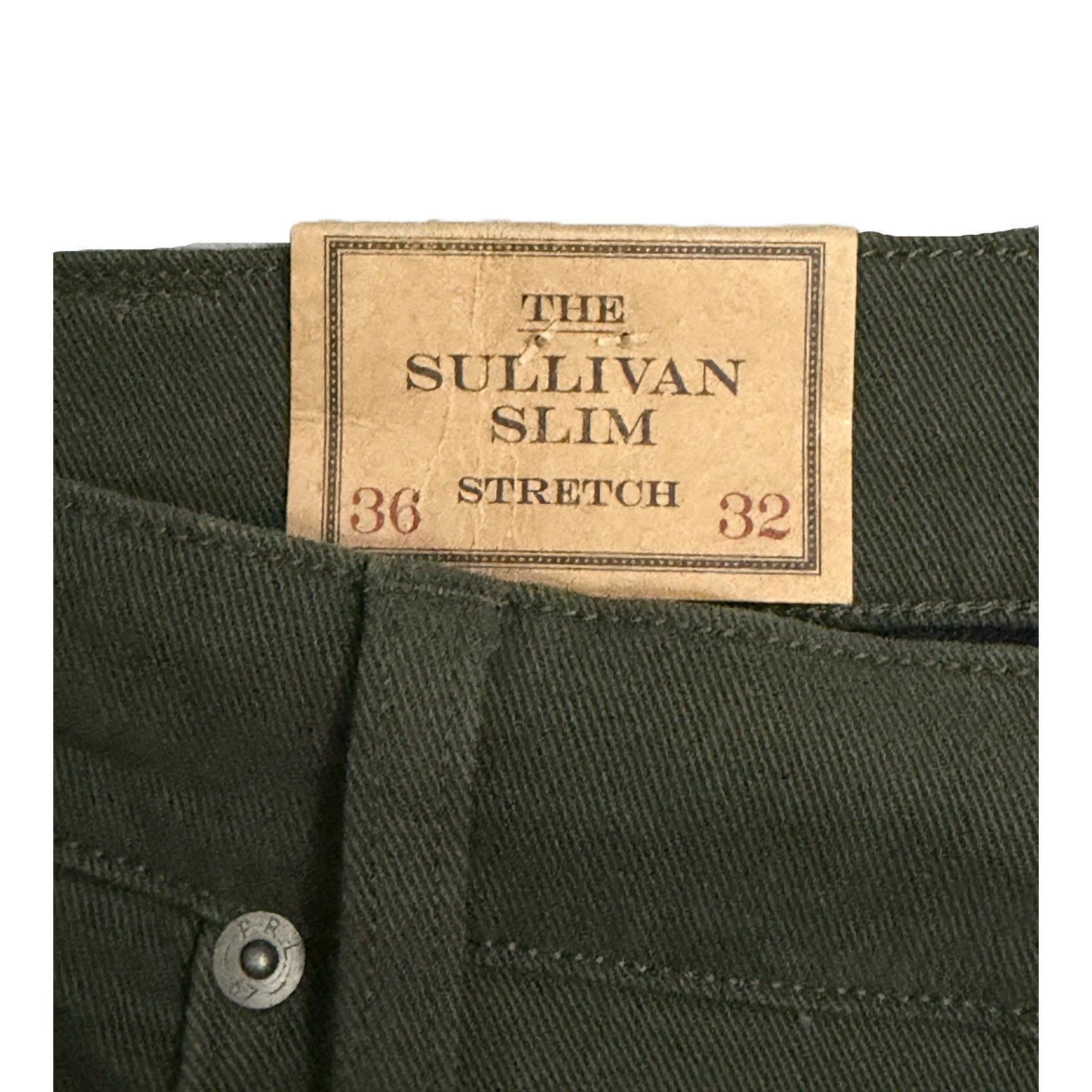 Polo Ralph Lauren Jeans Men's 36"x32" Sullivan Slim 1967 Stretch Olive