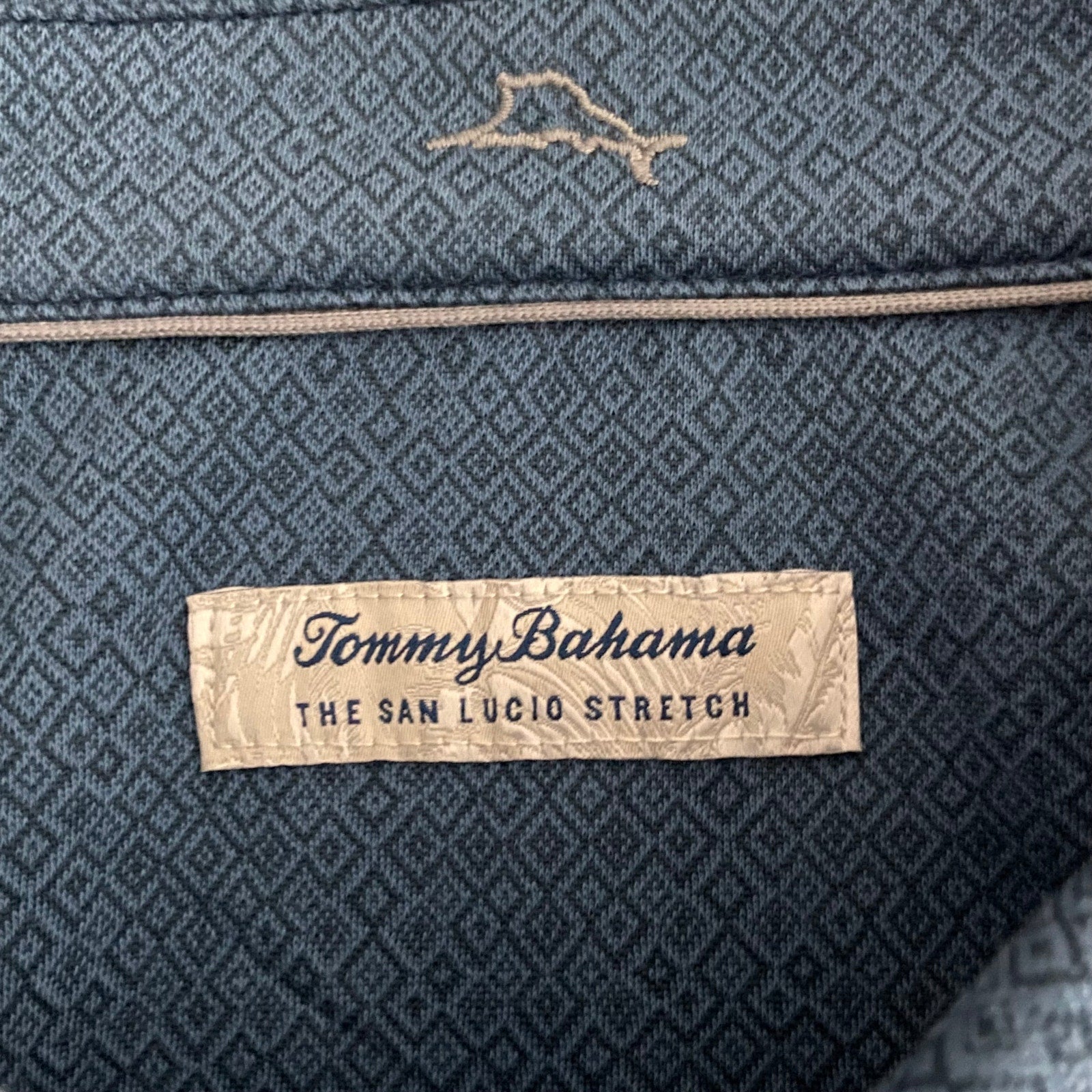 Tommy Bahama Shirt Men's 3XLB Big & Tall "San Lucio Stretch" Long Slv Blue