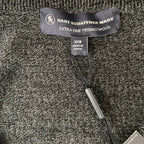 Hart Schaffner Marx Sweater Men's 3XB Big & Tall V-Neck Merino Wool Charcoal