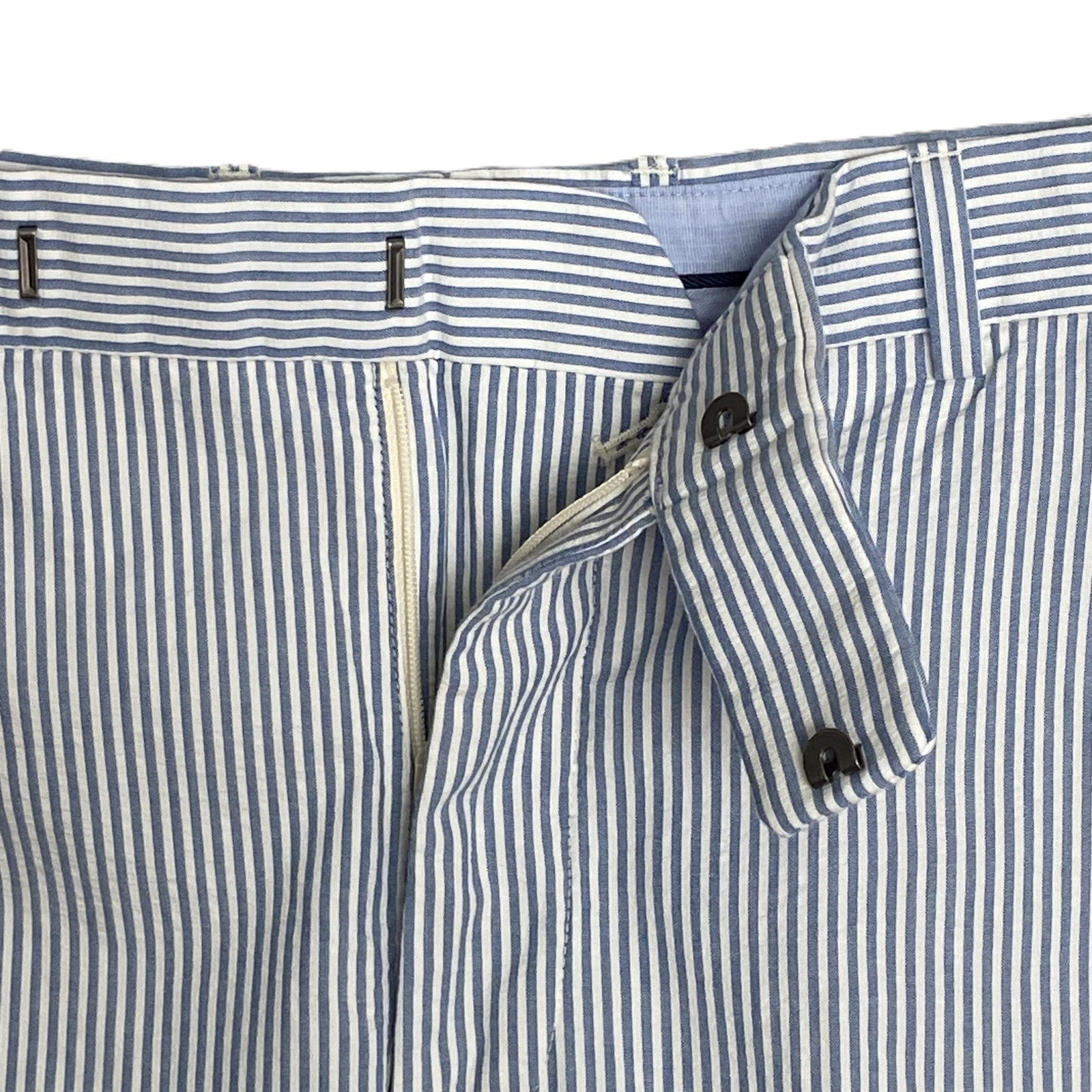 Polo Ralph Lauren Pants Men's 38x30 Seersucker Dress Pants Blue & White