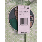 Criquet Polo Shirt Men's Large Short Sleeve Stretch Green White Sunburst NEW