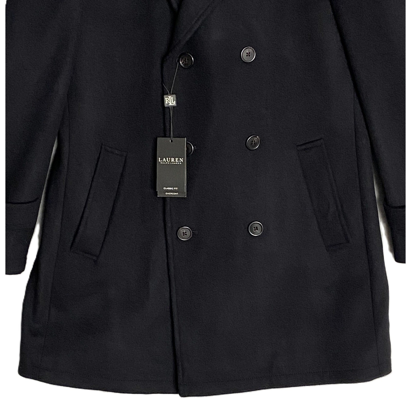 Lauren Ralph Lauren Peacoat Men's 40R Labrada Wool Blend Bib Insert Black