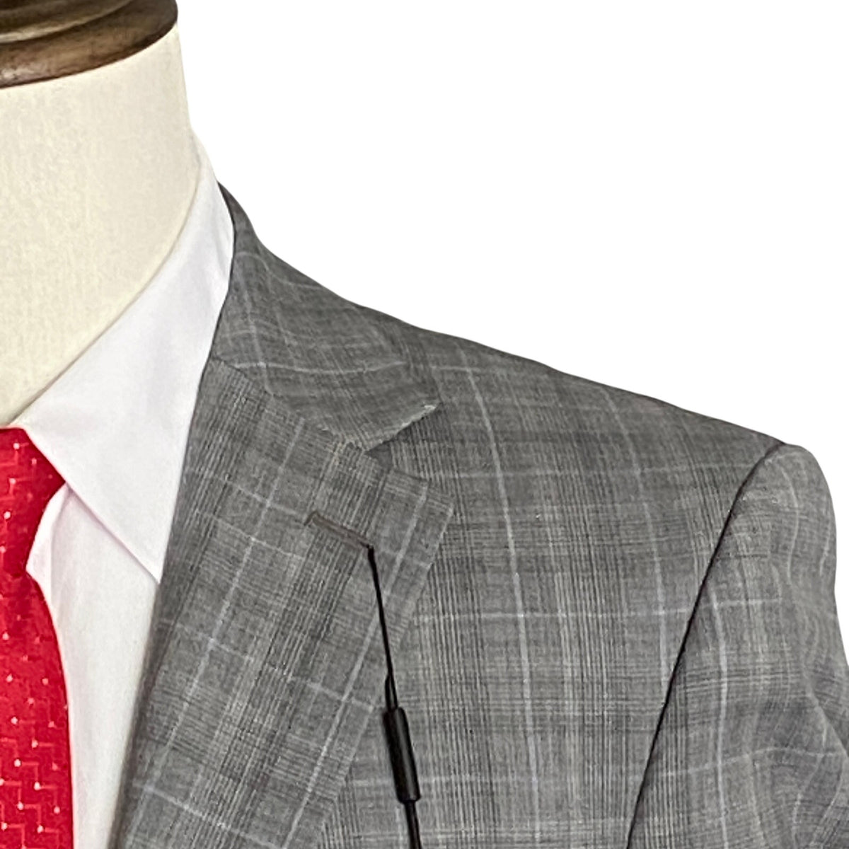 Calvin Klein Suit Jacket Men's 40R Xtra Slim Fit Wool Blend Light Grey Plaid