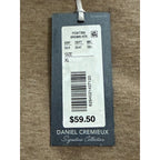Daniel Cremieux Mock Neck Shirt Signature Solid Interlock Men's XL Brown