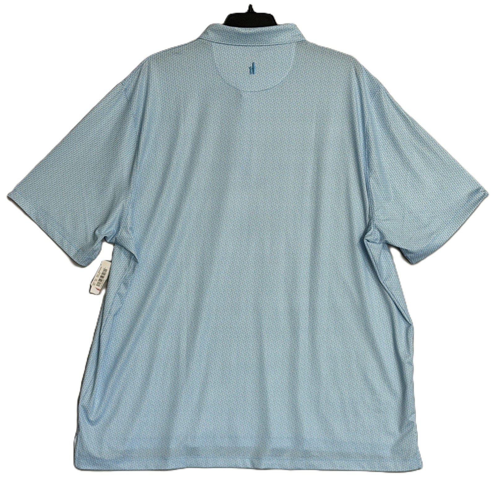 Johnnie-O Polo Shirt Men's 4XLT Big & Tall Short Sleeve Stretch Blue Geo