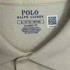 Polo Ralph Lauren Polo Shirt Men's XL Classic Fit Short Sleeve Stretch Cream