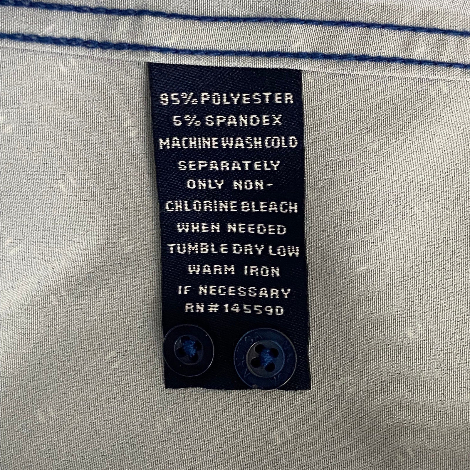 Nautica Dress Shirt Men's XL 17-17.5 34/35 Performance Slim Fit Blue Geo