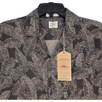Faherty Camp Shirt Men's Large "The Breeze" Short Sleeve Graphite Rainforest