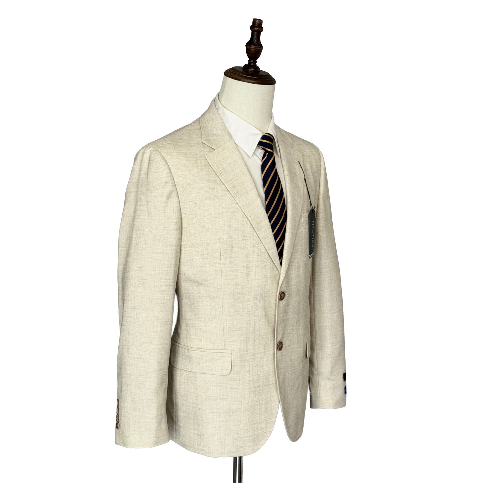 Nautica Sport Coat Men's 42 Short Modern Fit Active Stretch Lt Tan