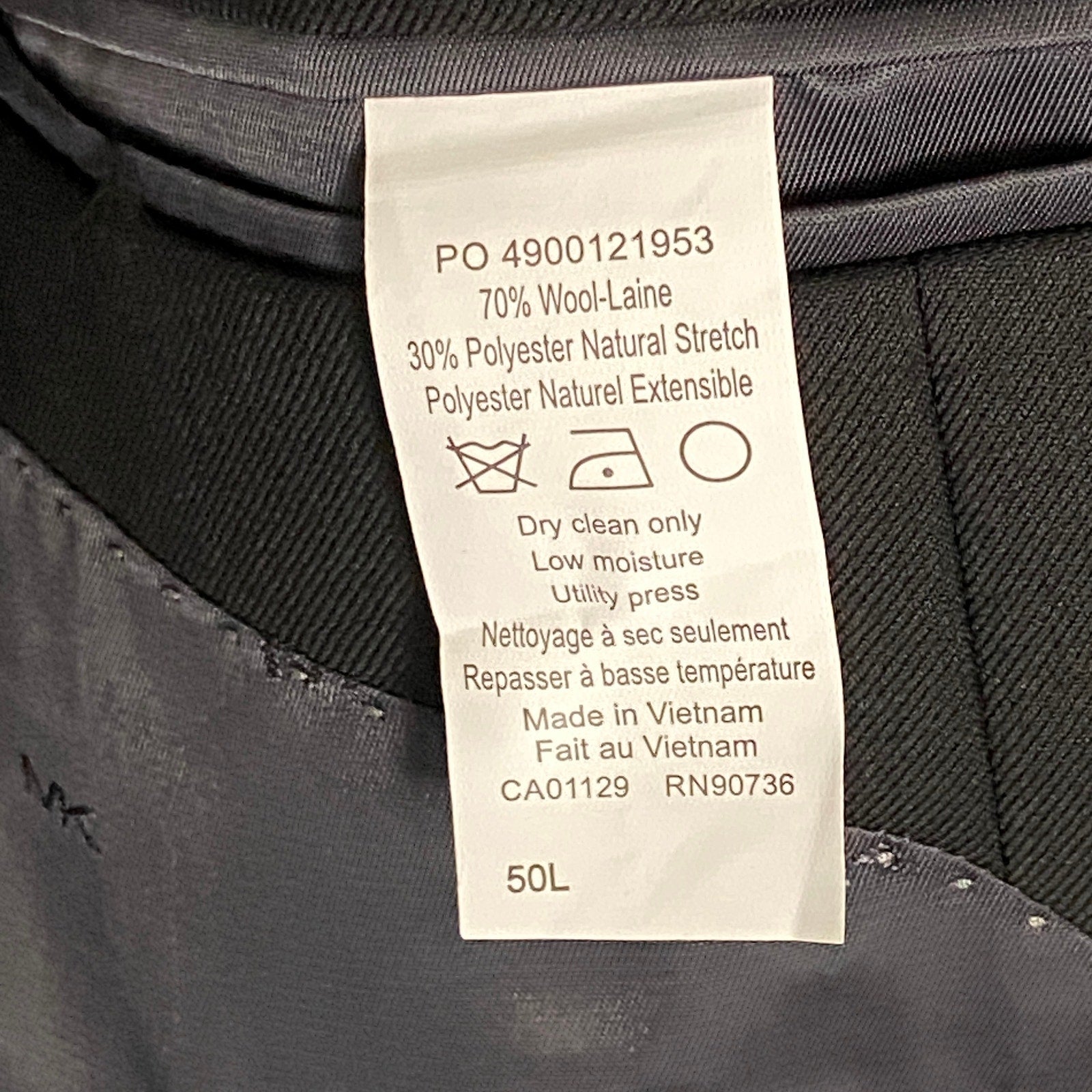 Michael Kors Suit Jacket Men's 50L Modern Fit Airsoft Stretch Solid Black