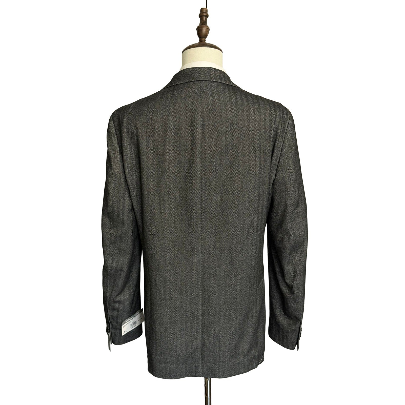 Michael Kors Sport Coat Men's 46 Long Classic Fit Charcoal Herringbone