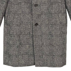 Lauren Ralph Lauren Overcoat Men's 40 Regular Wool Blend Black & White Plaid