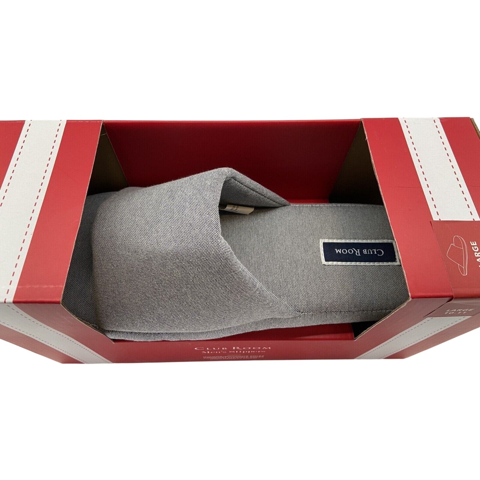 Club Room Men's Cushioned Slippers Bed Slides Chambray M 8-9