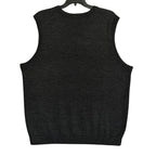 Hart Schaffner Marx Sweater Vest Men's 2XB Big & Tall Wool Charcoal Heather