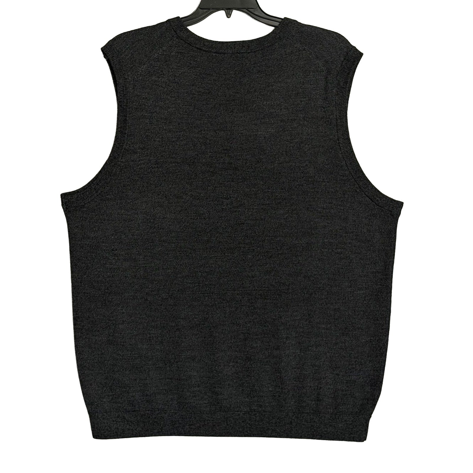 Hart Schaffner Marx Sweater Vest Men's 2XB Big & Tall Wool Charcoal Heather