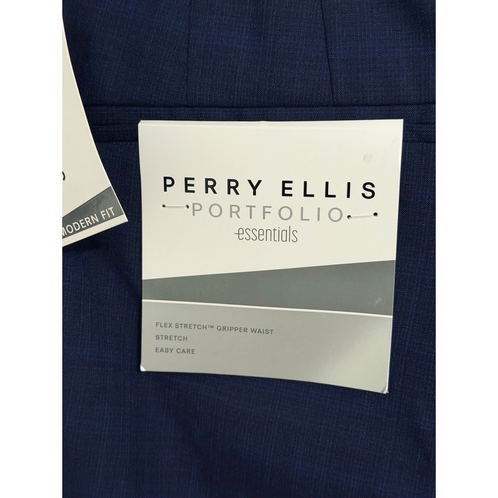 Perry Ellis Portfolio Pant Men's 36"x34" Modern Fit Flat Front Passion Blue