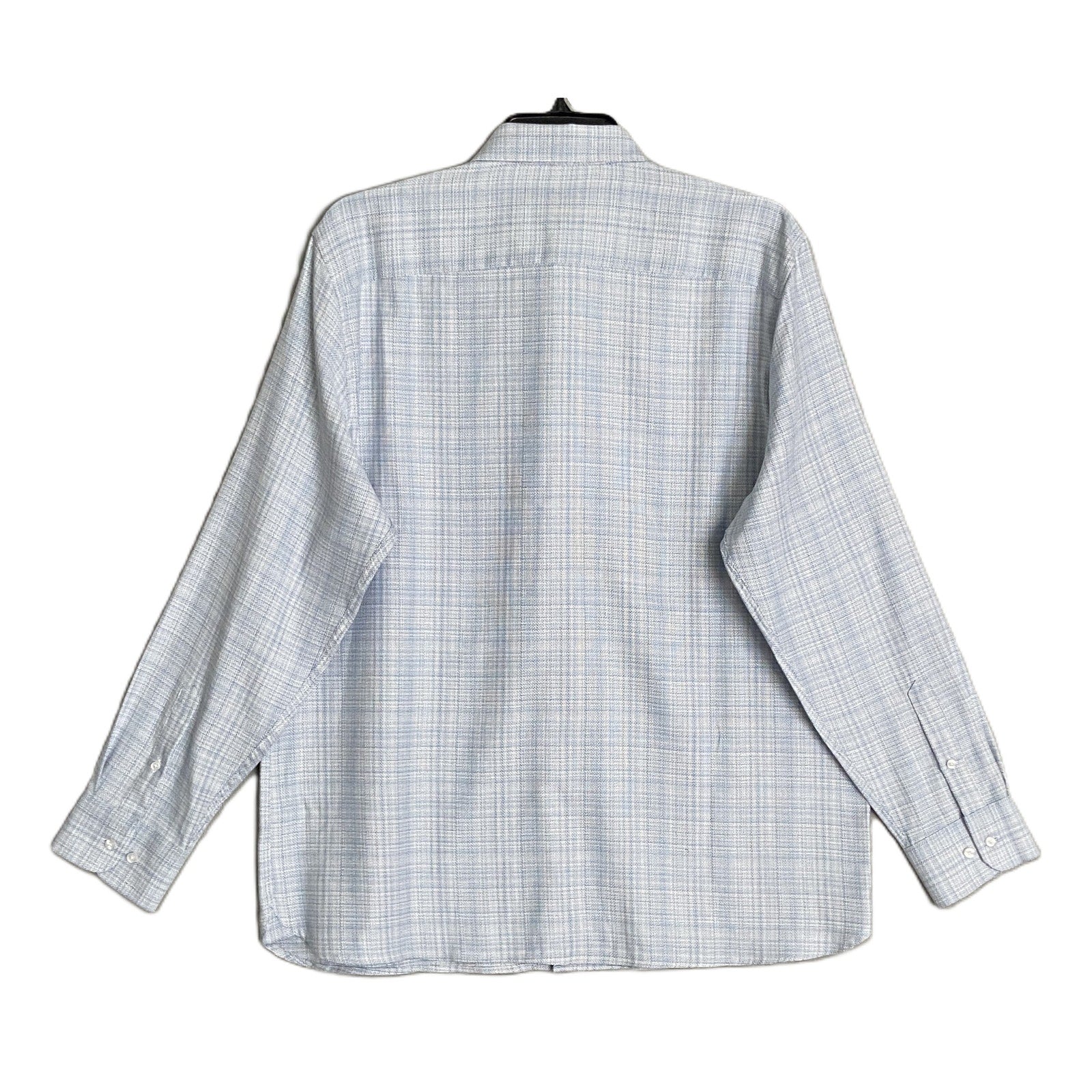 Visconti Black Men's XL Organic Cotton Long Sleeve Button Up Shirt White