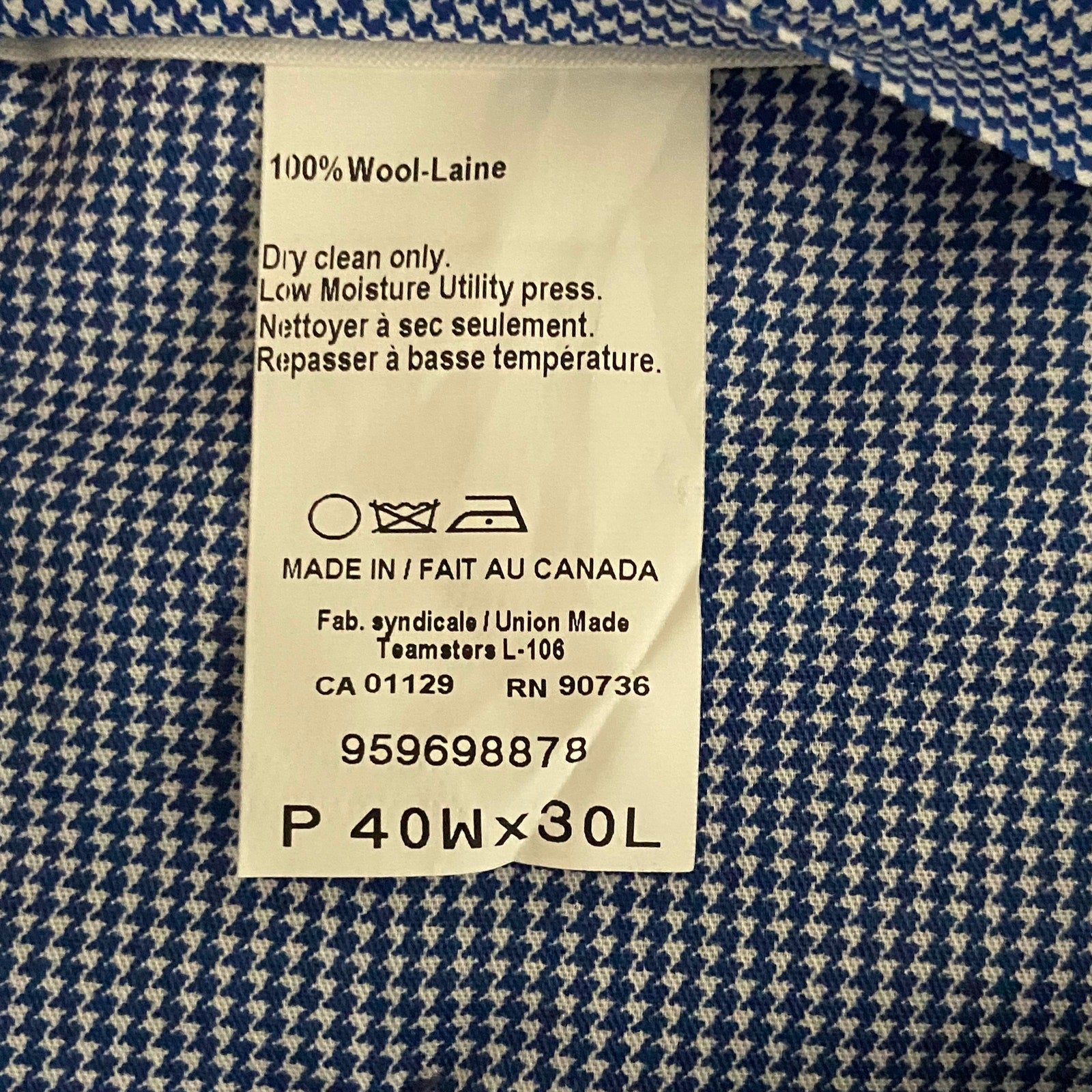 Hart Schaffner Marx Pant Men's 40x30 Traveler Wool Pant New York Fit Gray