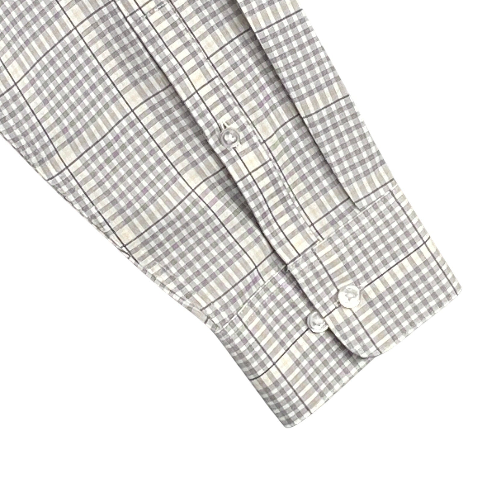 Calvin Klein Dress Shirt Men's Large Steel+ Regular Fit Stretch Grey Plaid