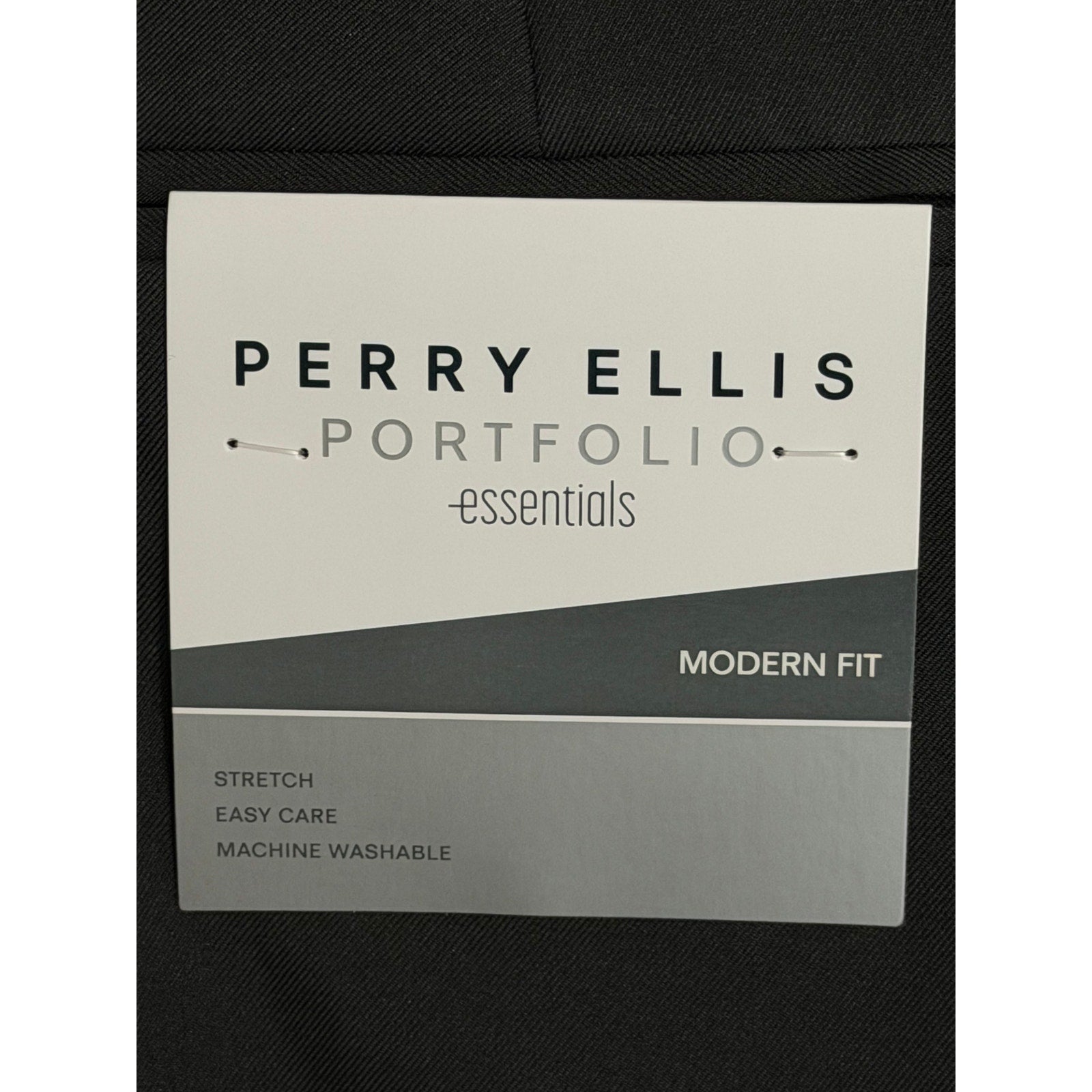Perry Ellis Portfolio Pants Men's 38"x32" Dress Pants Modern Fit Charcoal
