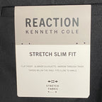 Kenneth Cole Dress Pant Men's 34x30 Slim Fit Stretch Gabardine Solid Black