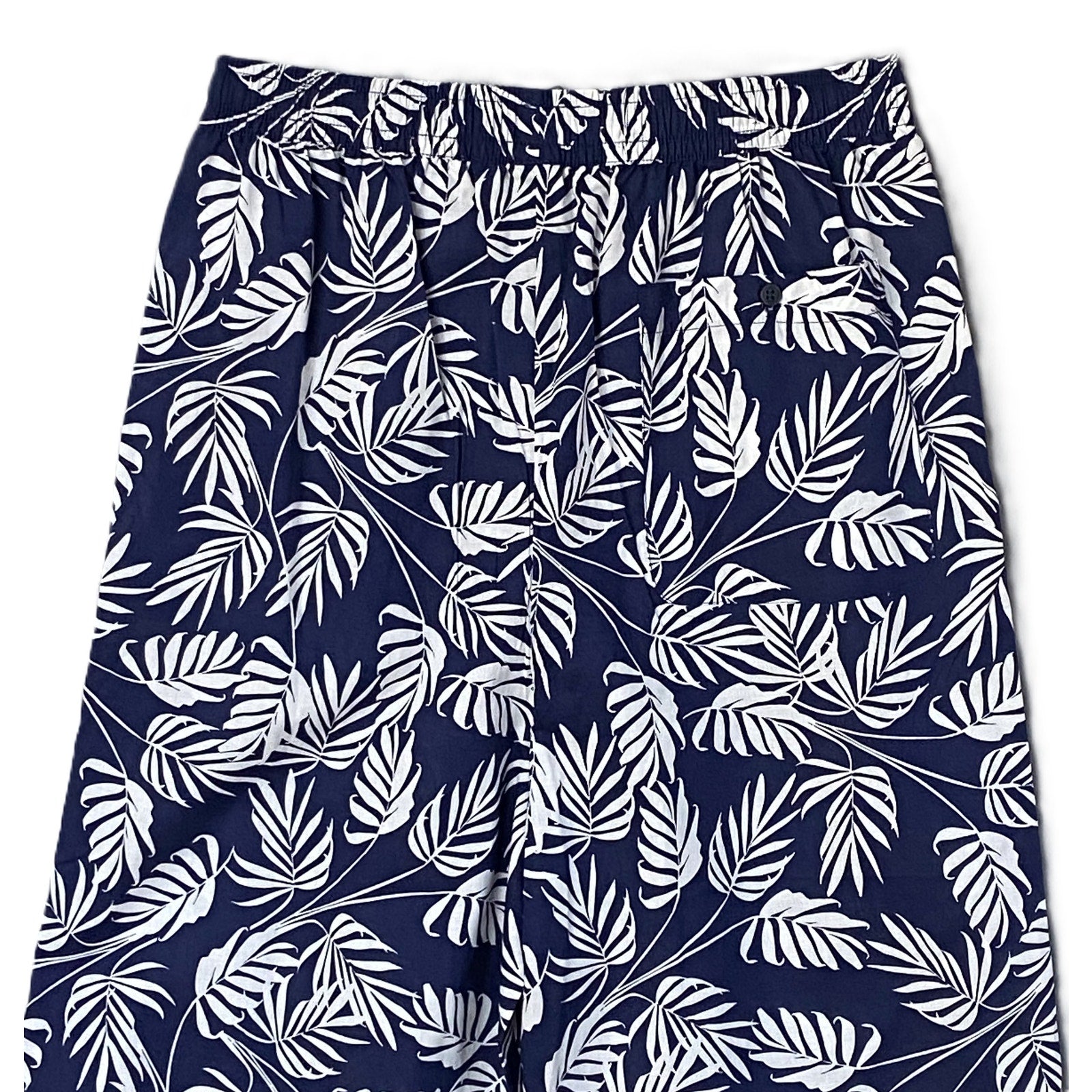 Ted Baker Sleep Pant Men's Small Woven Cotton Drawstring Pockets Blue Floral