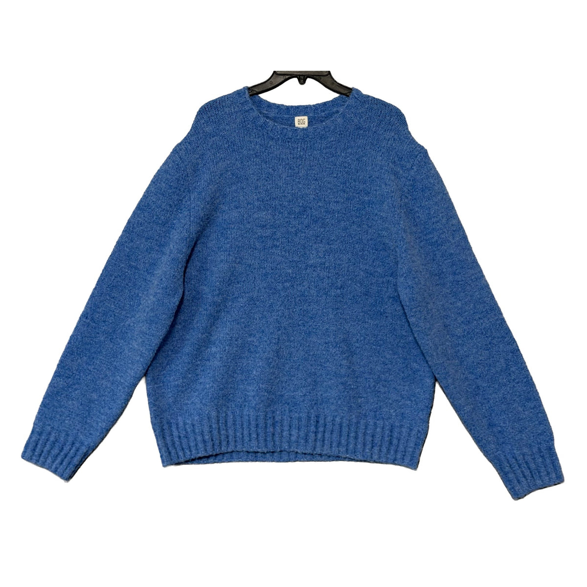 BDG Urban Outfitters Crew Neck Sweater Men's XL Fuzzy Long Sleeve Blue