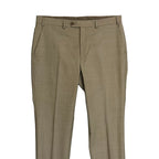Hickey Freeman Suit Pant Men's 36W Suit Pant Flat Front Stretch Wool Tan