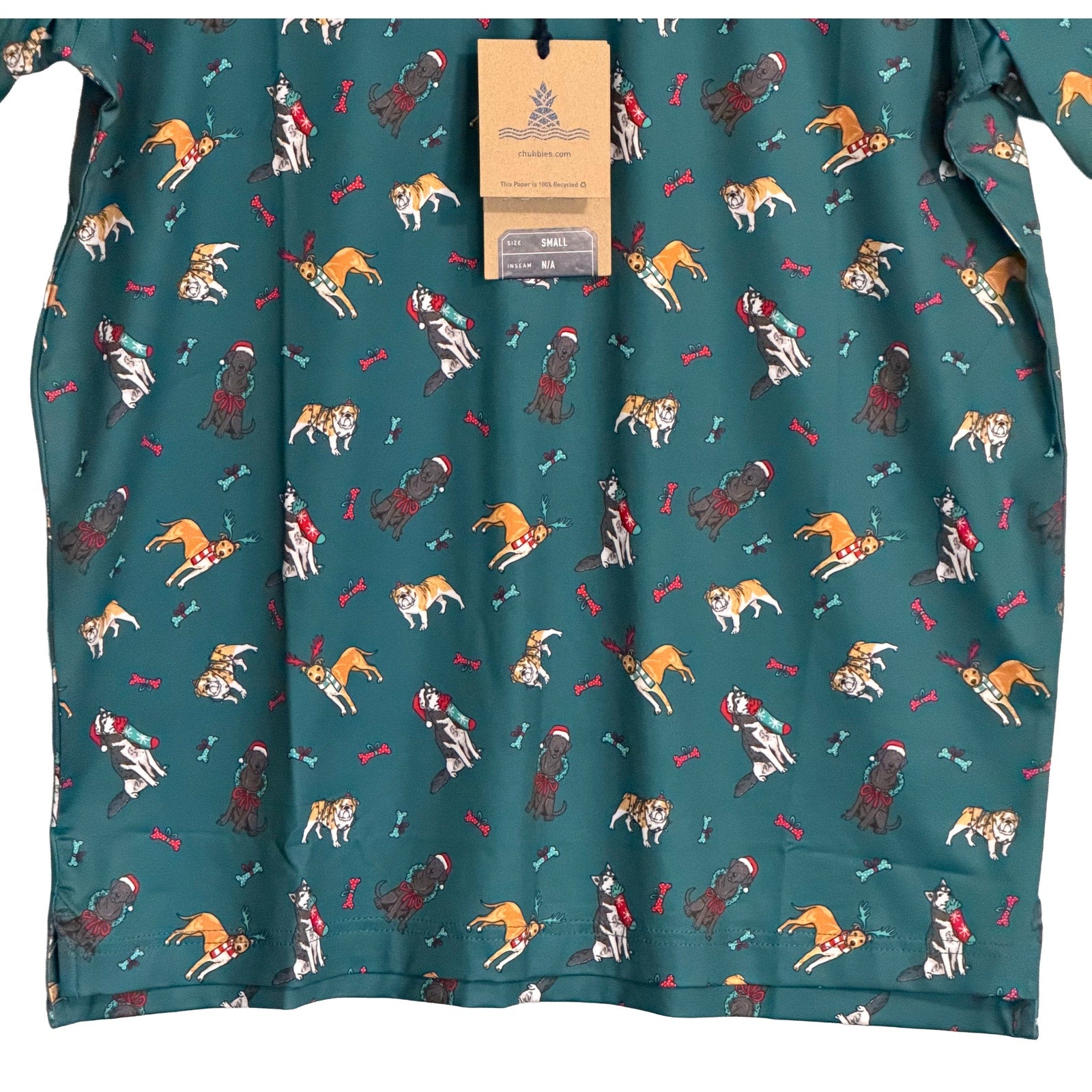 Chubbies Polo Shirt Men's Small "That's the Spirit" Short Sleeve Green