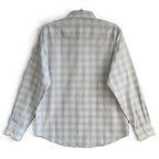 Bugatchi Dress Shirt Men's Small Long Sleeve Button-Up Blue Gray Window Pane