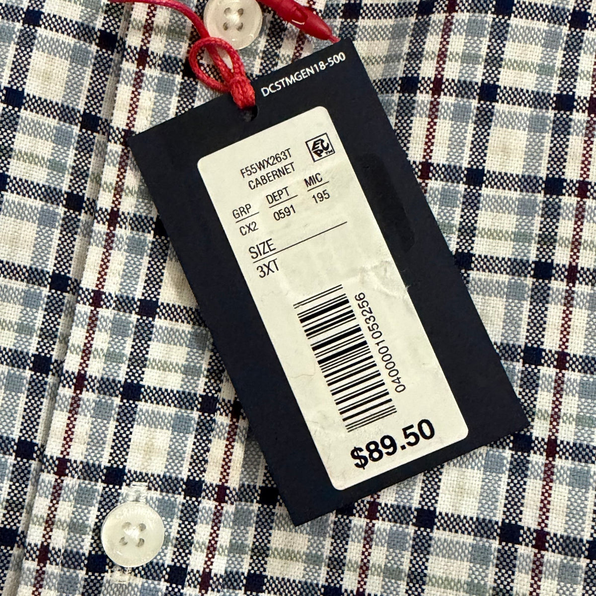 Daniel Cremieux Dress Shirt Men's 3XT Big & Tall Button-Down Stretch Check