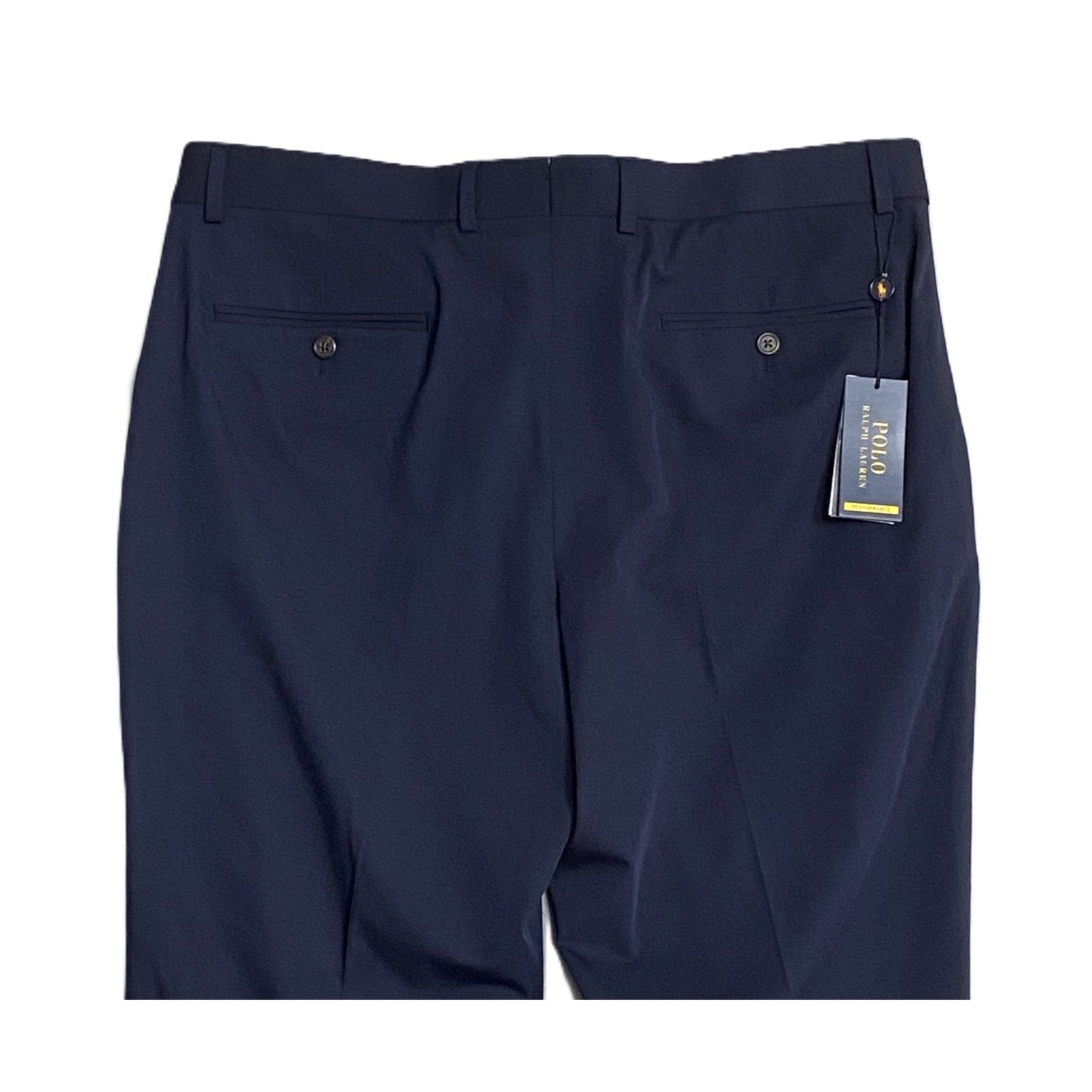 Polo Ralph Lauren Pants Men's 38"x34" Dress Pants Twill Wool Blend Navy Blue