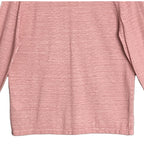 Michael Kors T-Shirt Men's Large Long Sleeve Crew Neck Linen Dusty Rose